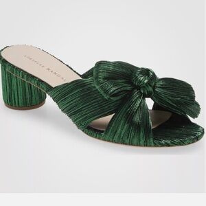 Loeffler Randall Green Bow Slide Sandals